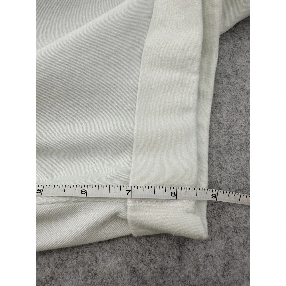 Style & Co. Bermuda Shorts White Denim Cuffed High Rise 5-Pocket Women's 22W